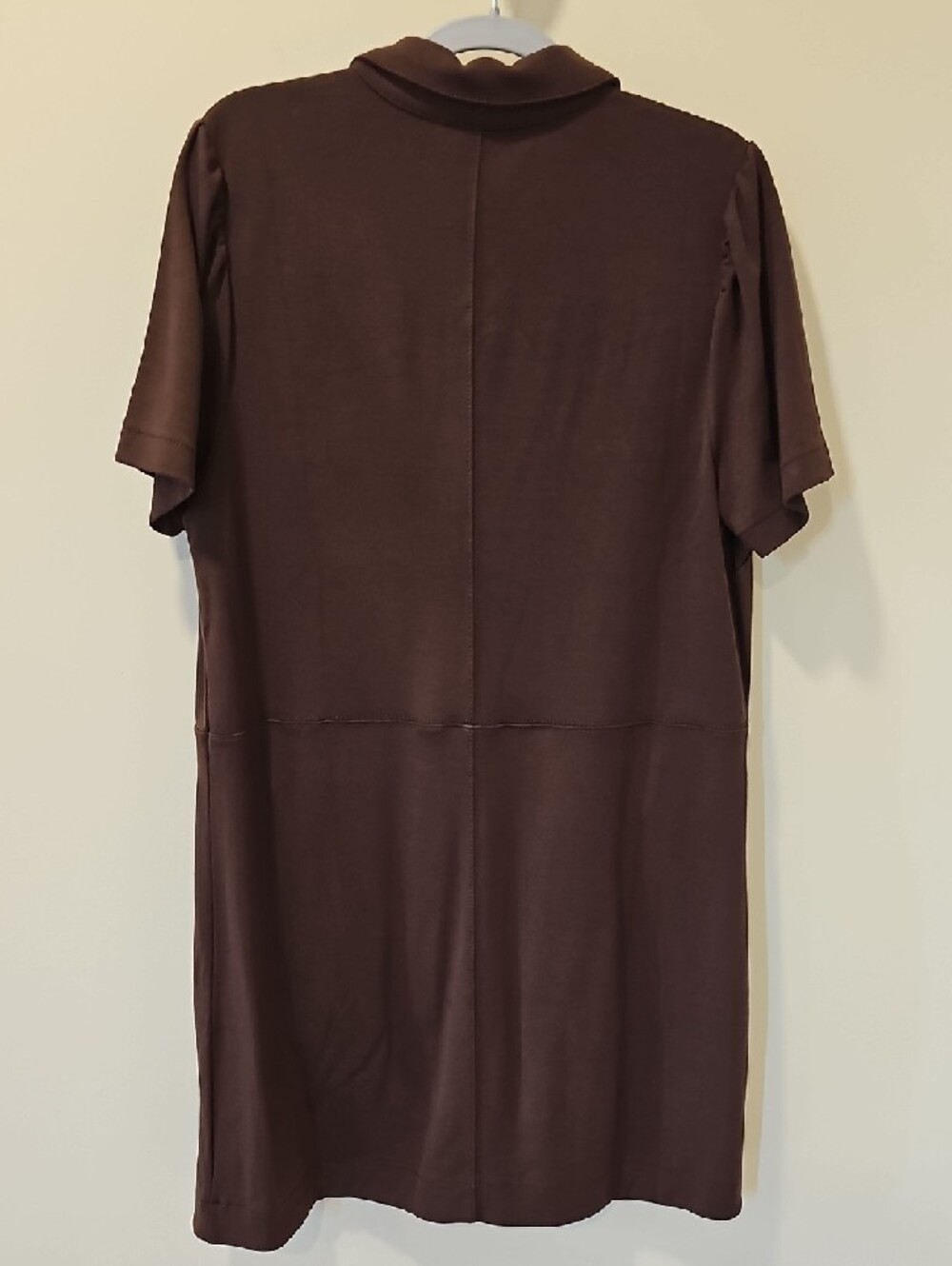 LOFT Ponte Mini Pocket Dress; EUC; Size 12; Brown - Picture 4 of 9